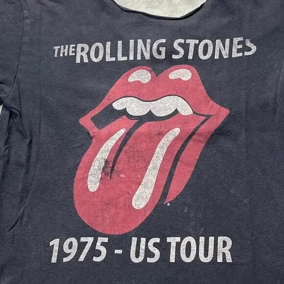 The Rolling Stones Preowned Small Cropped Neckline T-shirt - Picture 1 of 5